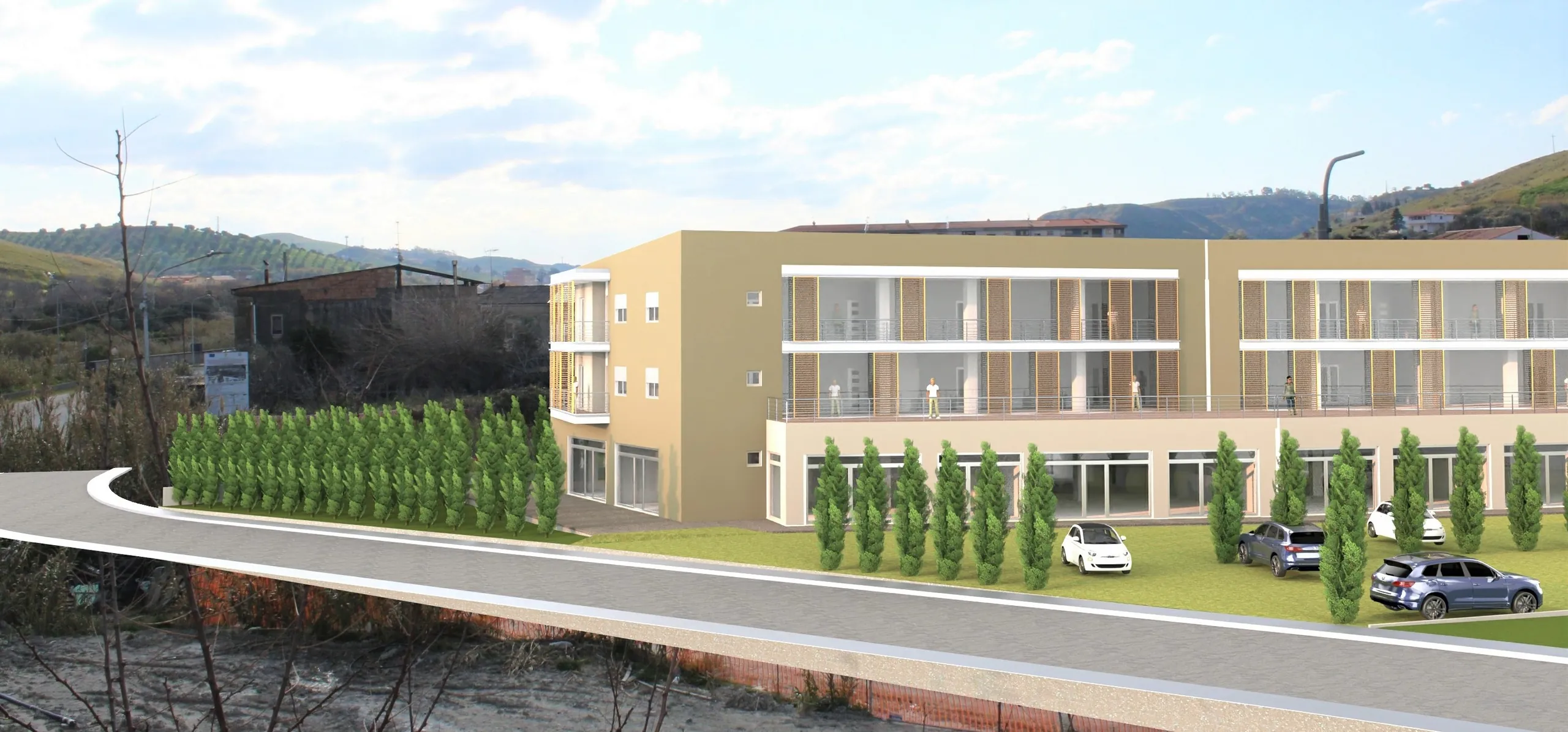 Render dell'Edificio Artigianale Domus a Catanzaro
